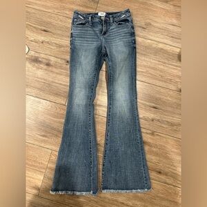 BKE Youth Flare Jeans Girls Size 10 Long Adjustable Waist NWOT